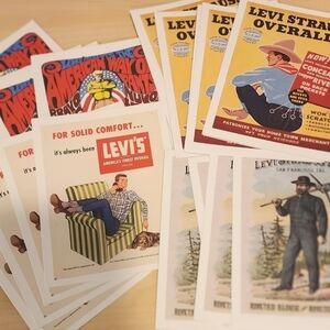 LEVI'S vintage ads note cards